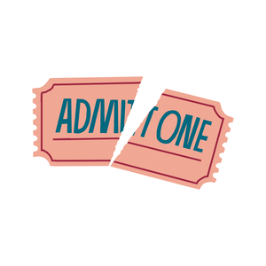 an illustration of a paper ticket